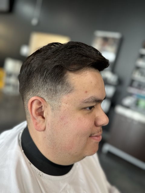 Clean taper fade with line up.